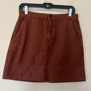Everlane Mini Short Skirt Womens Size 6 Denim Jean Brown